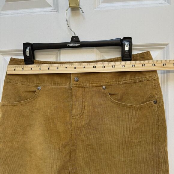 Athleta Corduroy Ridge Mini Skirt Womens Size 6 Brown Khaki Y2k - Picture 9 of 9